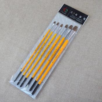 Wolf Hair Gouache Brushes Full Set 12 pcs Long Yellow Rod Watercolor Acrylic Gouache Painting artist oil brush For Beginners
