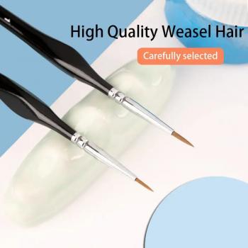 Professional Fine Line Oil Acrylic Painting Art Supplies Artist Paint Brush Set Drawing Pen With Nylon Hair Natural Wood Handle