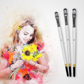 New Professional Artist Brush Watercolor Mop Synthetic Nylon Hair Painting Brush