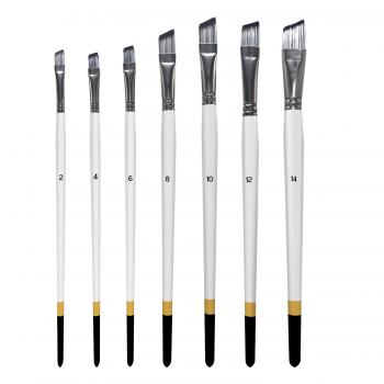 High Quality 7pcs White Color Art Paint Brush Set Watercolor Acrylic & Oil Painting Painting Brush Artist Paintbrush Set