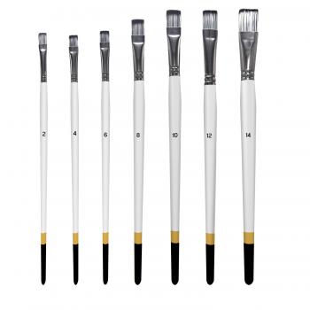 7 PCS Pearl Paintbrushes Set 4 Style Paint Brushes For Art Painting Artistic Acrylic Watercolor Oil Drawing Tools