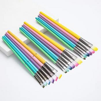 Synthetic Nylon Watercolor Painting Artist Brushes 6pcs Brush Set for Artist Oil Watercolor Acrylic Art Suppliers
