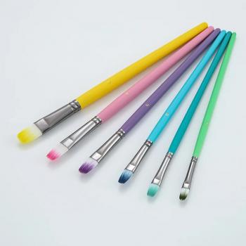 Synthetic Nylon Watercolor Painting Artist Brushes 6pcs Brush Set for Artist Oil Watercolor Acrylic Art Suppliers