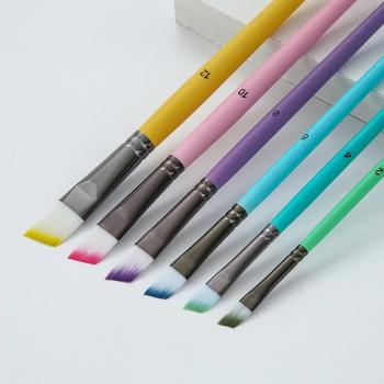 Synthetic Nylon Watercolor Painting Artist Brushes 6pcs Brush Set for Artist Oil Watercolor Acrylic Art Suppliers