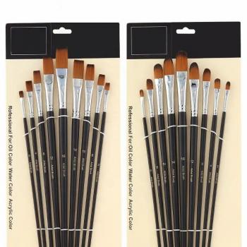Professional Black Color Nylon Paint Brush Tool Art Brush Set Artist Artist Brushes For Acrylic Oil Watercolor