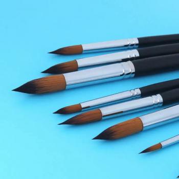 Professional Black Color Nylon Paint Brush Tool Art Brush Set Artist Artist Brushes For Acrylic Oil Watercolor