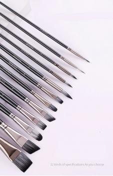 12pcs Multifunctional Shaped Brush Set Acrylic Art Painting Brush Set Wholesale sable artist brushes