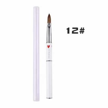 Professional 100% Kolinsky Acrylic Nail Brush Metal Handle Nail Art Manicure Tool Kolinsky Sable Nail Brush