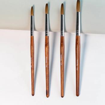 2024 Customized Kolinsky Nail Brush Purple Wooden Nail Brush 100% Kolinsky Acrylic Nail Brush