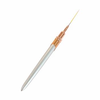 Hot Silver Private Label Needle Tube Striping Liner Nail Art Brushes Nylon Hair Painting Liner Nail Art Liner Brush 5 pcs