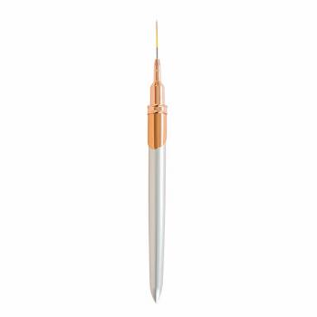 Hot Silver Private Label Needle Tube Striping Liner Nail Art Brushes Nylon Hair Painting Liner Nail Art Liner Brush 5 pcs