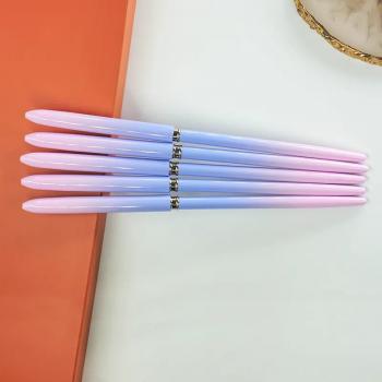 Custom Hot Pink Metal Handle Manicure Thin Nail Gel Brush New Japanese Miniature Detail Liner Nail Art Brush Set