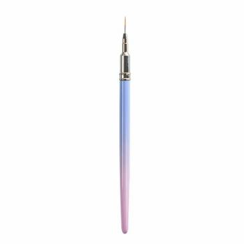 Custom Hot Pink Metal Handle Manicure Thin Nail Gel Brush New Japanese Miniature Detail Liner Nail Art Brush Set