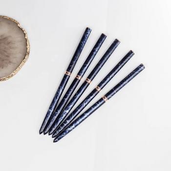 New Blue Marble Ultrafine Needle Liner Nail Brush Custom Nail Art Brushes Kolinsky 100% /Synthetic 5/7/9/11/15mm
