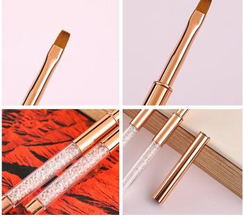 2024 New Wholesale Acrylic Nail Brush Custom Logo Rhinestone Handle Manicure Brush DIY Nail Art Liner Brush