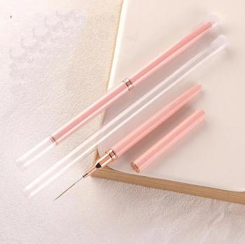 2024 New Fluorescent Green Liner Nail Brushes Metal Handle Nylon Liner Pen Size 5/7/9/11/15/20/25mm Liner Art Brush