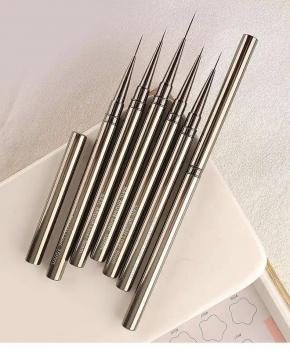 Factory Wholesale Premium Nails metal Cool Acrylic Liner Nail Art Brushes