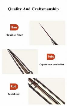 Factory Wholesale Premium Nails metal Cool Acrylic Liner Nail Art Brushes