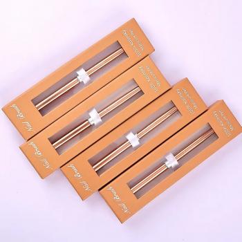 Factory Wholesale Low MOQ Pro Custom Private Label 100% Crimped Kolinsky Acrylic Nail Brush Metal Handle