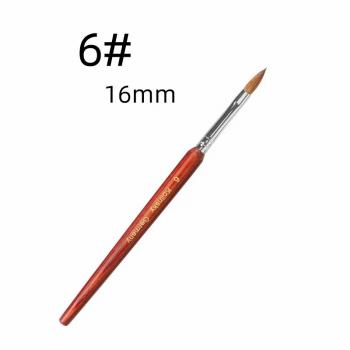 New 100% Pure Kolinsky Nail Art Brush Wood Handle Custom Logo Kolinsky Nail Painting Drawing Brush Acrylic Nail Brush