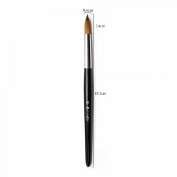Professional Private Label with Black wooden Handle Pure 100% Kolinsky Hair Acrylic Nail Brush Size 14 #16 #18 #20 #22
