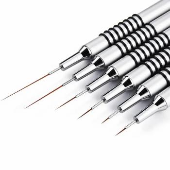 New Product Private Label Gradient Color Stripe Liner Gel Painting Ultra fine Nail Art Brush