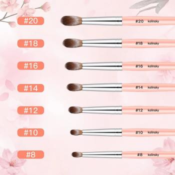 High Quality Nail Supplies Brush Personalized Green Ferrule Vegan Wood Acrylic Nail Brush Pure Kolinsky Germany Flat #8-24