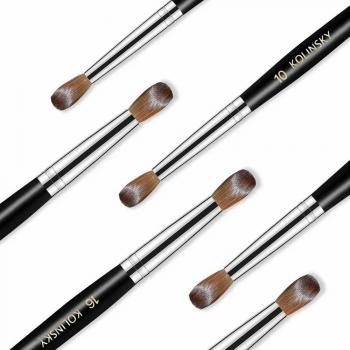 New Product Real Acrylic Brush Pure Kolinsky Germany Flat 100% Nail Brushes Kolinsky Acrylic Size 14 #16 #18 #20 #22