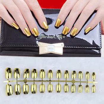 New Wholesale Shiny Artificial Nail Art Plain Tips Long Lasting Press On Nails Vendor For Women With Glue Supplier