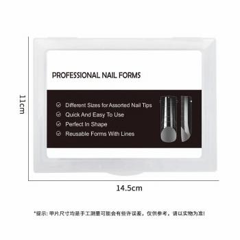 120pcs Matte Nail Dual Forms for Poly Nail Gel Clear Top Molds for Solid Builder Nail Gel Extension Full Cover Fake Tips Tools