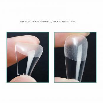 550tips False Nails New Matte Tips Fake Nail Capsule Press on Coffin/Stiletto/Almond/Square/Oval Nail Art Practice Manicure Tool