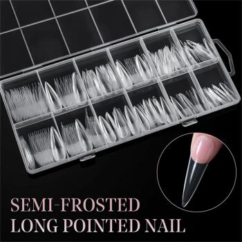 False Nail Tips 500Pcs/Box Soft Long Artificial Acrylic Nail Extension Half Cover Nail Mold Salon Manicure Tools