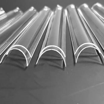 Extra Long Nail Tips XXL Coffin Fake Nail Art Design Clear Acrylic Half Cover French Ballerin Artificial Nails ABS