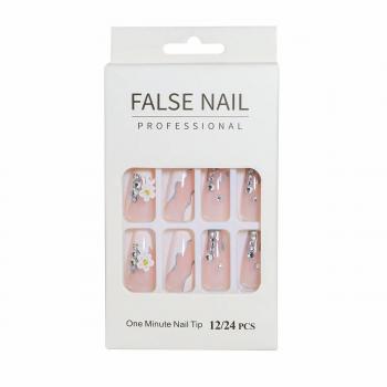 Factory 24pcs/Box Packaging Wholesale Nails Matte Perpetual Reusable Press On Fake Nail Tip Nail Box Packaging For Press Ons