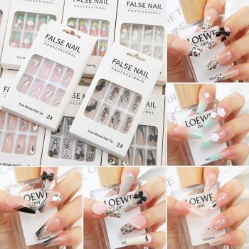Factory 24pcs/Box Packaging Wholesale Nails Matte Perpetual Reusable Press On Fake Nail Tip Nail Box Packaging For Press Ons