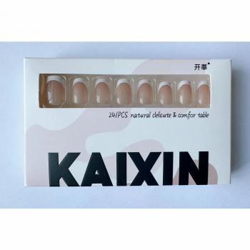 Hot Selling Acrylic Press on Gel Nails Artificial Nail Tips Hot Luxury Flame Almond Art Full Cover Finger Oval Customized Nails