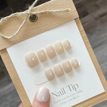 2024 Wholesale Handmade Press On Nails Acrylic Luxury Rhinestones Short Press On Nails