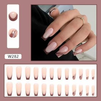 Newest Styles Trending Artificial Fingernails Low Price Wholesale Best Quality 24 PCs Art Nails Press On Nails