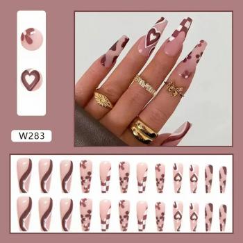 Newest Styles Trending Artificial Fingernails Low Price Wholesale Best Quality 24 PCs Art Nails Press On Nails