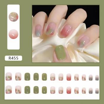 24Pcs/Set With Sticker Rainbow Ballerina Full Cover Art Tips Artificial Long Coffin Designed Press On Nails 2024