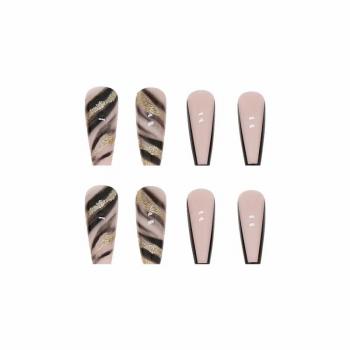 Wholesale Glitter Artificial Nails Full Cover Colorful Fake Nails Diamond Short Long Press On False Nails 2024