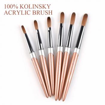 2024 Wholesale Price 100% pure Kolinsky Hair Germany metal nail brushes for cleaning