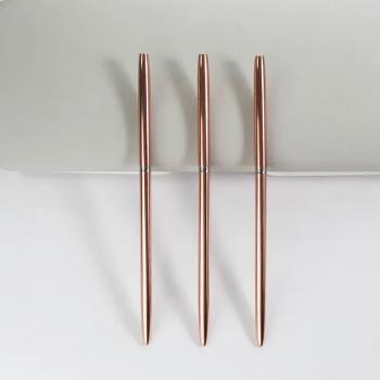 Custom New Gel Art Design Rose Gold Metal Handle Nail Art Paint Brush Liner Nails Brush with For Christmas