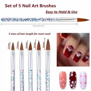 Factory wholesale custom logo high quality cheap nail art brush set private label