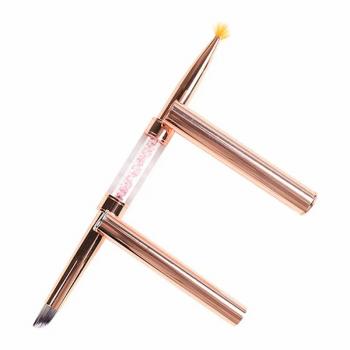 Custom logo Professional Liner Tools Nail Art Double-Ended Brush Set Nail Extension Gel Brush Dotting Pen