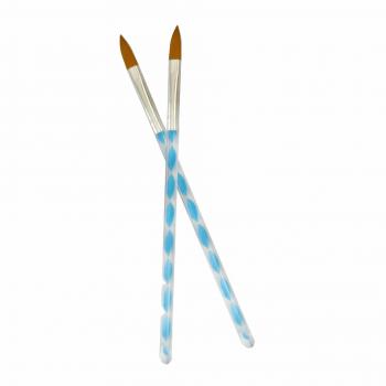 Wholesale Acrylic spiral handle size 12 crystal brush coloring nail art brush wholesale