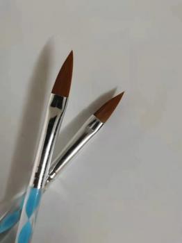 Wholesale Acrylic spiral handle size 12 crystal brush coloring nail art brush wholesale