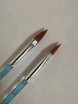 Wholesale Acrylic spiral handle size 12 crystal brush coloring nail art brush wholesale