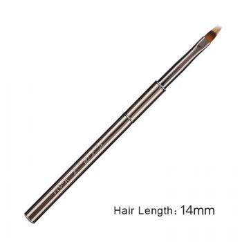 Wholesale customizable logo manicure brush black metal one-piece gel oval ombre flat fan liner novice manicurist brush