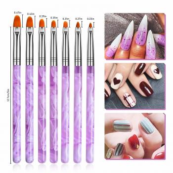 19 Pcs Nail Art Brushes Acrylic Nail Brush Set for Acrylic Application UV Gel Nail Brush Art Painting Dotting pen